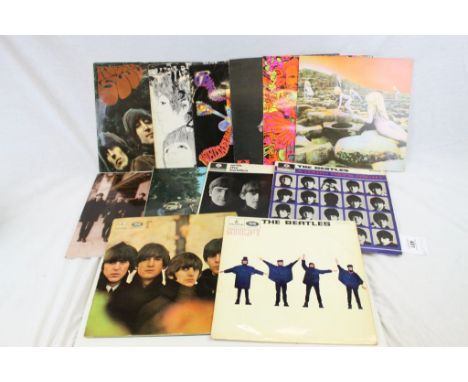 Vinyl - Collection of 12 LP's to include The Beatles x 8 (Abbey Road, Live At The BBC, With The Beatles, Hard Days Night, Bea