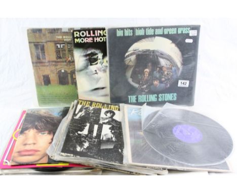 Vinyl - Collection of 16 The Rolling Stones LPs including British and SA pressings to include Rolled Gold, Out of Our Heads, 