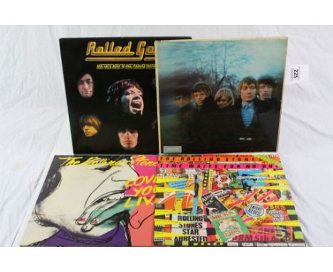 Vinyl - The Rolling Stones - 4 LP's to include Between The Buttons (LK 4852) Mono with laminated front to sleeve, buffering t