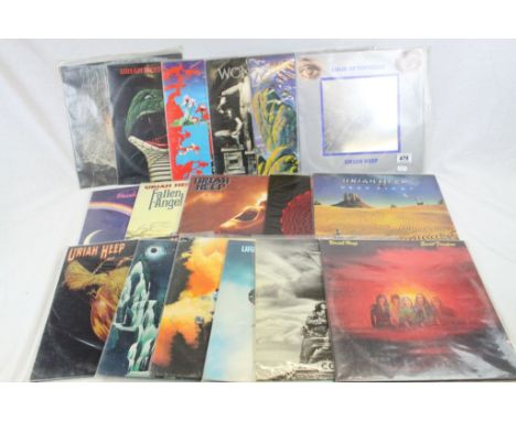 Vinyl - 18 Uriah Heep LPs to include Look At Yourself, Sea of Light, Wonderland, The Magicians Birthday, Innocent Victim, Ver