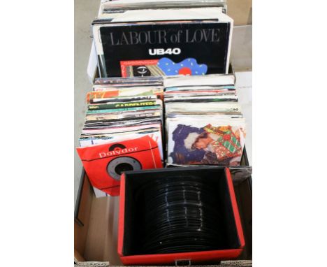 Vinyl - Collection of LPs &amp; 45s to include Rock and Pop from the 1960s to 1980s featuring The Rolling Stones, Dire Strait