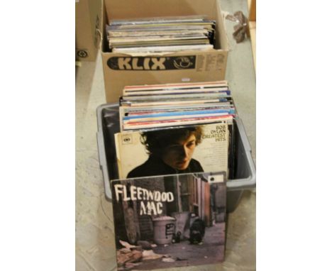 Vinyl - Rock &amp; Pop - A collection of approx 100 LP's &amp; 12" singles spanning decades featuring Fleetwood Mac, Bob Dyla