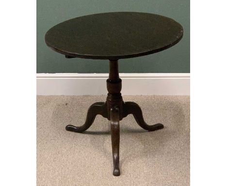 GEORGIAN CIRCULAR TILT TOP TRIPOD TABLE, 69cms H, 75cms diameter