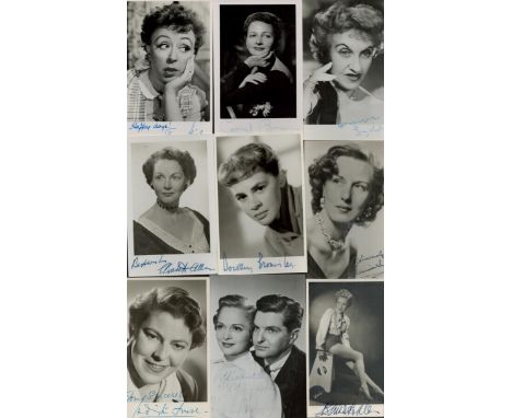 Actresses, a collection of 11 signed vintage photos, some dedicated. Mainly 5. 5x3. 5, all 1950s: Felicity Gray, Hermione Gin