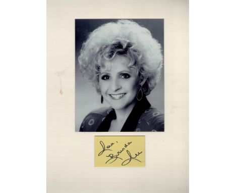 Brenda Lee 16x12 overall mounted signature piece includes signed alum page and a fantastic black and white photo of the Count