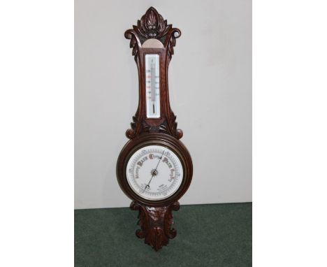 Presentation oak barometer, presented to F Rush by Lieut P.K. Hoddson NCO's and men of the Eye Troop Loyal Suffolk Hussars 