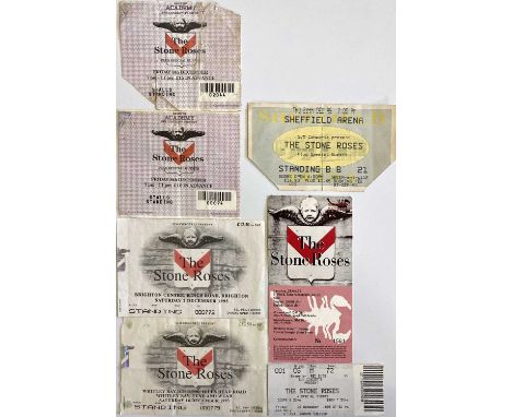 7 tickets / ticket stubs - circa 1990s for Stone Roses concerts inc Sheffield Arena, Brixton Academy and others. 