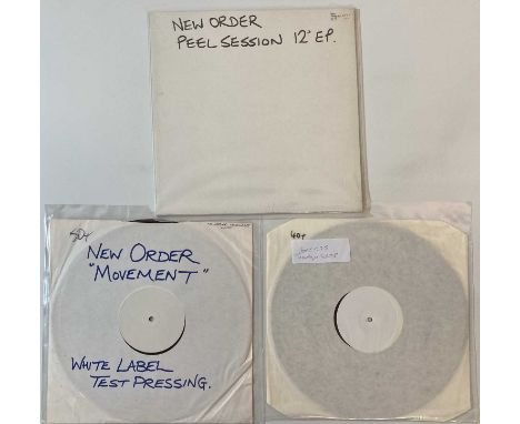 NEW ORDER - UK WHITE LABEL TEST PRESSING LPs/12" EP. Super smart bundle of 3 x hard to track down UK white label test pressin