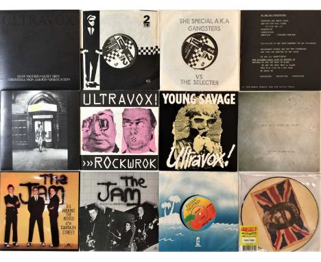 CLASSIC PUNK &amp; NEW WAVE - 7" COLLECTION. Extremely well presented collection of 54 x  classic Punk and Wave 7" including 