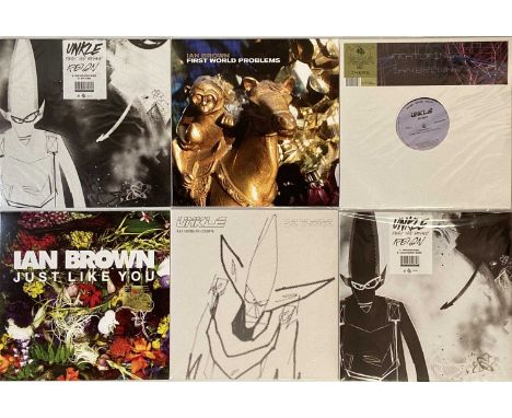 IAN BROWN &amp; RELATED (UNKLE) - 12" RELEASES. 16 x 12" (including many promos) featuring King Monkey. Titles are Be There (