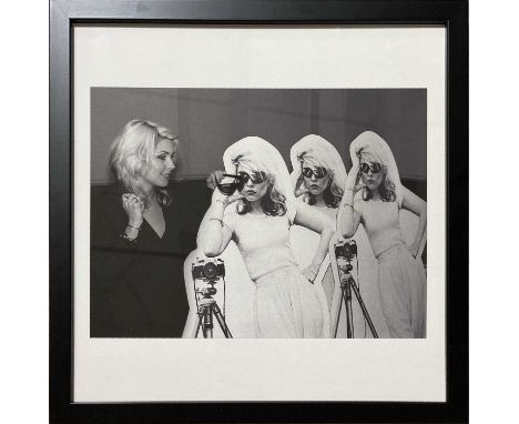 A limited-edition (this example 2/50) die-cut 3D standee of an image of Debbie Harry as taken by Martyn Goddard. Measures 40c