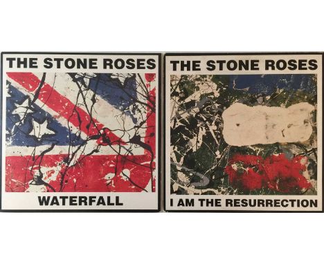 THE STONE ROSES - I AM THE RESURRECTION/WATERFALL 12" (COMPLETE ORIGINAL COPIES). 2 more 12" rarities from the Roses with the