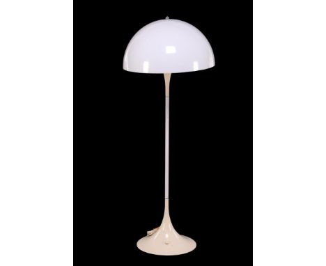 Verner Panton (1926-1998)Plastic floor lamp with white semi-circular shade, design Verner Panton, executed by Louis Poulsen, 