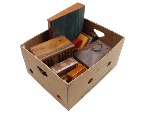 Box with wooden boxes and scales