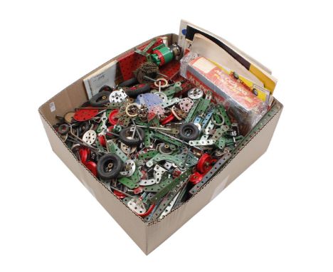 Box of Meccano and Marklin toys