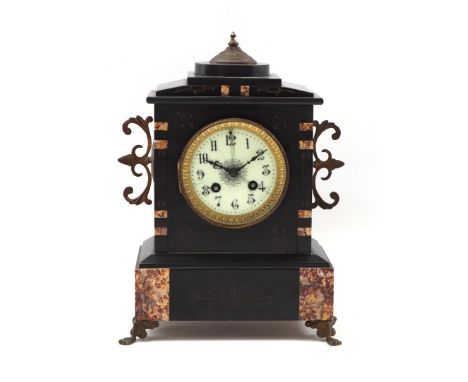 Classic table clock in marble case, 31 cm high