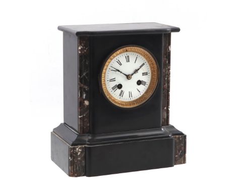 Table clock in a marble case, 25 cm high