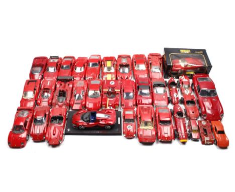 2 boxes of Ferrari scale model racing cars. Burago and Jouef
