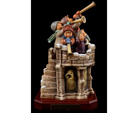 Goebel Hummel earthenware sculpture group entitled 'Fanfare', from the Century Collection, Hum 1999, year 1999, 27.5 cm high,