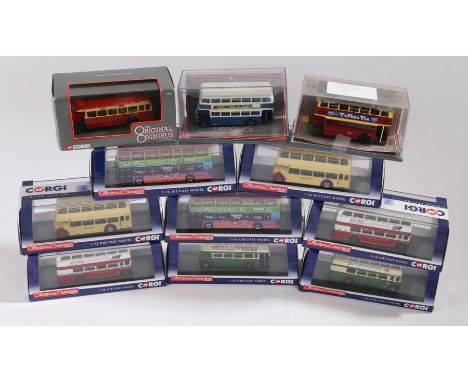Collection of eleven Corgi The Original Omnibus Company model buses, to include Bristol L5G United Automobile Serviced Ltd, R