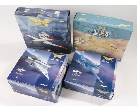 Corgi Aviation Archives 1:72 and 1:144 scale planes, Hawker Hunter F Mk6 Blue Diamonds, Hawker Siddeley Buccaneer S.Mk.2B No.