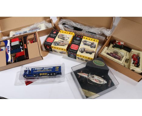 Model vehicles to include boxed and loose Days Gone vans, Vanguards 1:43 scale Whitbread service vans of the 50's and 60's, 1