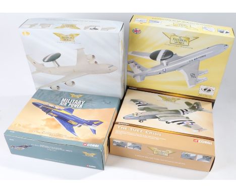 Corgi Aviation Archives 1:72 and 1:144 scale planes, Boeing E-3B Sentry 71-1407 USAF 552nd Airborne Control Wing Air Combat C