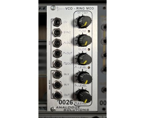Analogue Solutions VCO- Ring ModCombines oscillator and ring modulation.Produces sum and difference tones.Enhances sound desi
