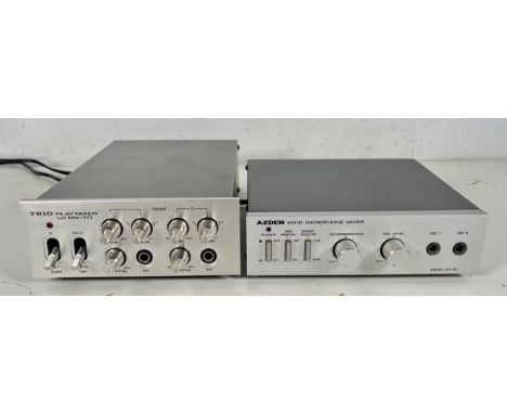 Azden Mic Reverb Mixer SX-10 & Trio Play Mixer MX-70.Two hifi/karaoke boxes, one with reverb. Great for creating overdriven d