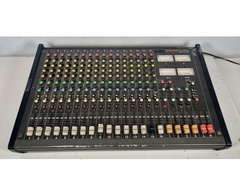 Tascam M-216 16-channel mixer. Early 80s tech - these sound so good. This one has had some mods in the past (see switches abo