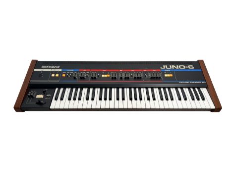Roland Juno-6. 61-key analogue polyphonic synthesizer. (B) Tested and working - powers up and appears to work as intended, no