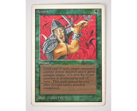 Magic The Gathering TCG - Berserk Unlimited (1993).This lot contains one copy of Berserk from Unlimited. Provenance: property