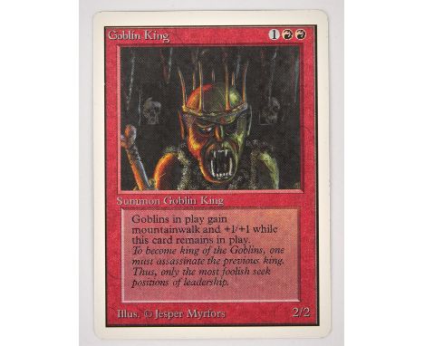 Magic The Gathering TCG - Goblin King Unlimited (1993).This lot contains one copy of Goblin King from Unlimited. Provenance: 