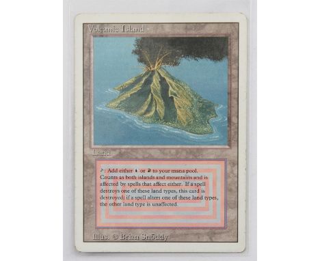 Magic The Gathering TCG Volcanic Island Revised (1994). Provenance: property of a Magic The Gathering trading card player and