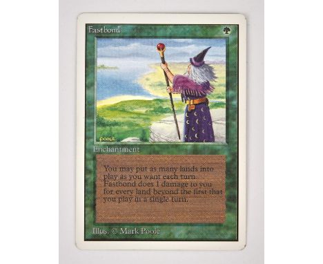 Magic The Gathering TCG - Fastbond Unlimited (1993).This lot contains one copy of Fastbond from Unlimited. Provenance: proper