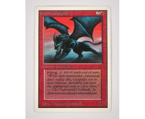 Magic The Gathering TCG - Granite Gargoyle Unlimited (1993).This lot contains one copy of Granite Gargoyle from Unlimited. Pr