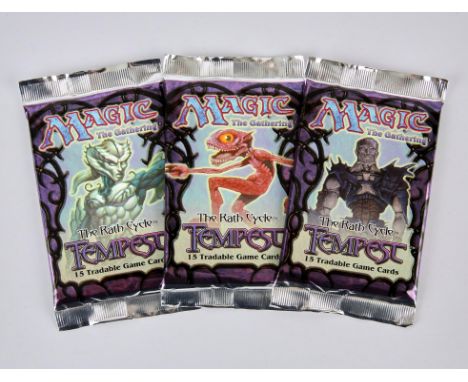 Magic The Gathering - 3 Sealed Tempest Booster Packs. This lot features three sealed Tempest Booster packs! One for each pack