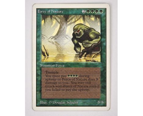 Magic The Gathering TCG - Force of Nature Unlimited (1993).This lot contains one copy of Force of Nature from Unlimited. Prov