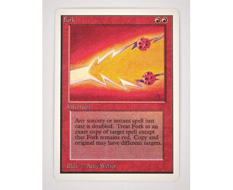 Magic The Gathering TCG - Fork Unlimited (1993).This lot contains one copy of Fork from Unlimited. Provenance: property of a 