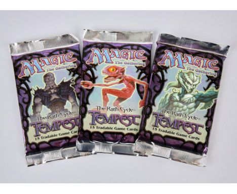 Magic The Gathering - 3 Sealed Tempest Booster Packs. This lot features three sealed Tempest Booster packs! One for each pack