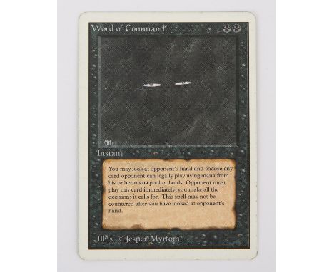 Magic The Gathering TCG - Word of Command Unlimited (1993). This lot contains one copy of Word of Command from Unlimited. Pro