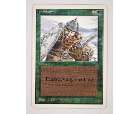 Magic The Gathering TCG - Ice Storm Unlimited (1993).This lot contains one copy of Ice Storm from Unlimited. Provenance: prop