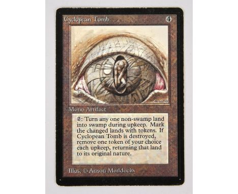 Magic The Gathering TCG - Cyclopean Tomb Beta (1993). This lot contains one copy of Cyclopean Tomb from Beta. Provenance: pro