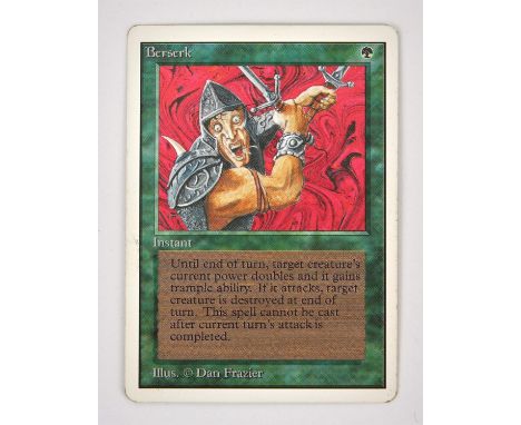 Magic The Gathering TCG - Berserk Unlimited (1993).This lot contains one copy of Berserk from Unlimited. Provenance: property