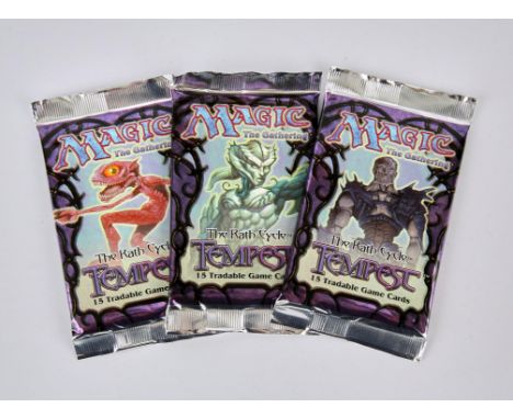 Magic The Gathering - 3 Sealed Tempest Booster Packs. This lot features three sealed Tempest Booster packs! One for each pack