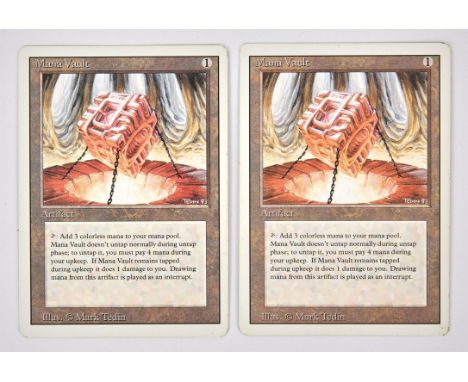 Magic The Gathering TCG - Mana Vault x2 Revised (1994). This lot contains two copies of Mana Vault from RevisedProvenance: pr