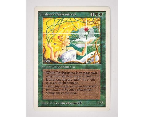 Magic The Gathering TCG - Verduran Enchantress Unlimited (1993).This lot contains one copy of Verduran Enchantress from Unlim