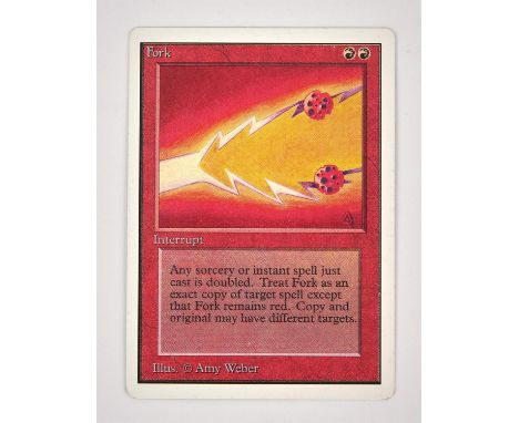 Magic The Gathering TCG - Fork Unlimited (1993).This lot contains one copy of Fork from Unlimited. Provenance: property of a 