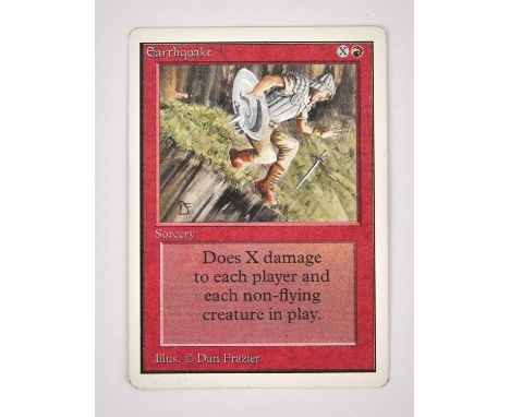 Magic The Gathering TCG - Earthquake Unlimited (1993).This lot contains one copy of Earthquake from Unlimited. Provenance: pr