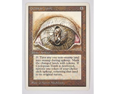 Magic The Gathering TCG - Cyclopean Tomb Unlimited (1993).This lot contains one copy of Cyclopean Tomb from Unlimited. Proven